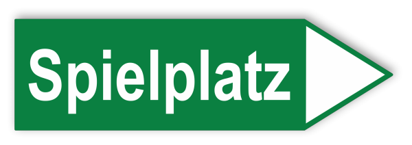 Hinweispfeil zum Spielplatz